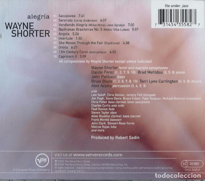 CDs de m&uacute;sica: WAYNE SHORTER. ALEGRIA. CD - Foto 2