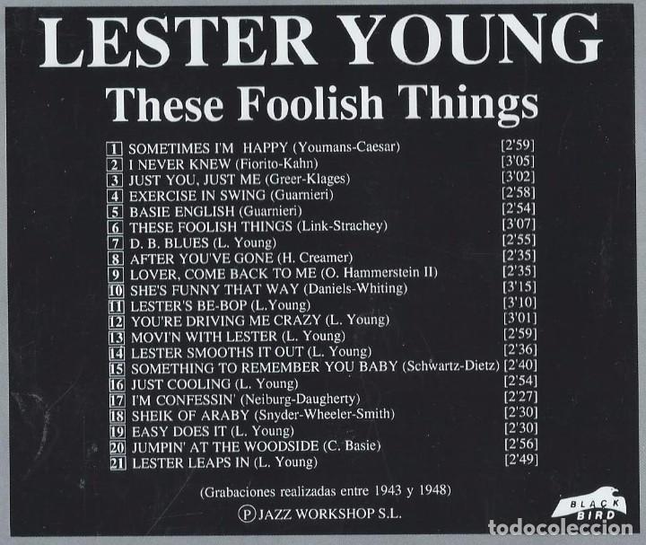 CDs de m&uacute;sica: LESTER YOUNG. THESE FOOLISH THINGS. CD - Foto 2