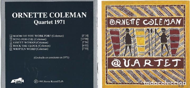CDs de m&uacute;sica: ORNETTE COLEMAN .QUARTET 1971. CD - Foto 1