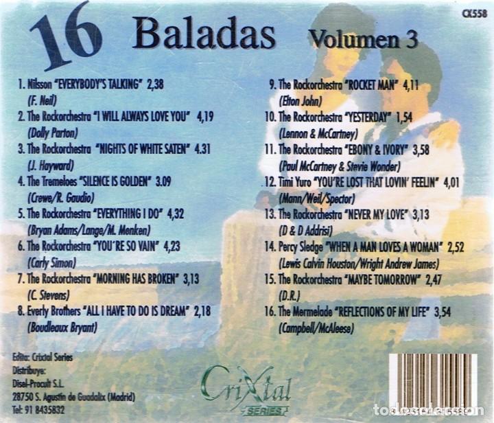 CDs de m&uacute;sica: CD 16 BALADAS VOLUMEN 3 - Foto 2