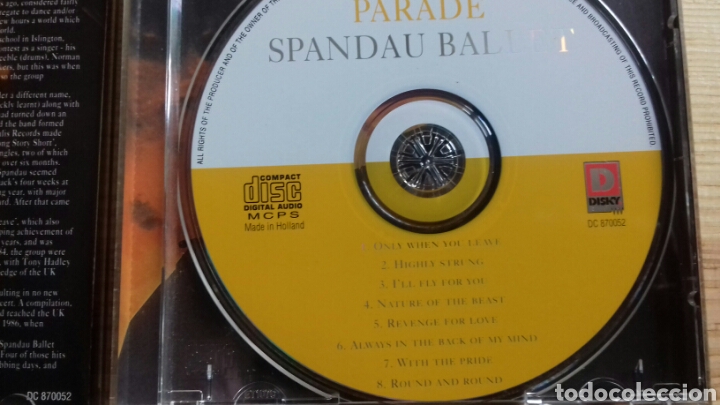 CDs de m&uacute;sica: Spandau Ballet Parade - Foto 2