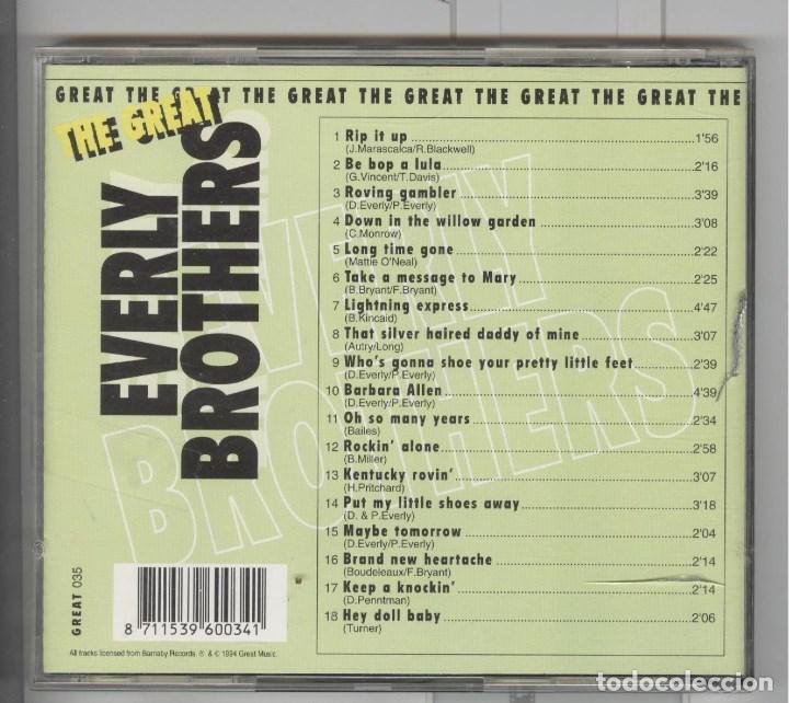 CDs de m&uacute;sica: The great everly brothers. cd - Foto 2