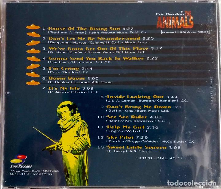 CDs de m&uacute;sica: ERIC BURDON & THE ANIMALS. 13 EXITOS EN VERSION ORIGINAL.  CD ESPA&Ntilde;A - Foto 2
