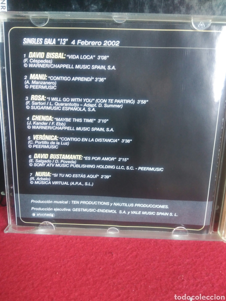 CDs de m&uacute;sica: CD Operaci&oacute;n Triunfo, edici&oacute;n limitada. Gala 13. - Foto 3