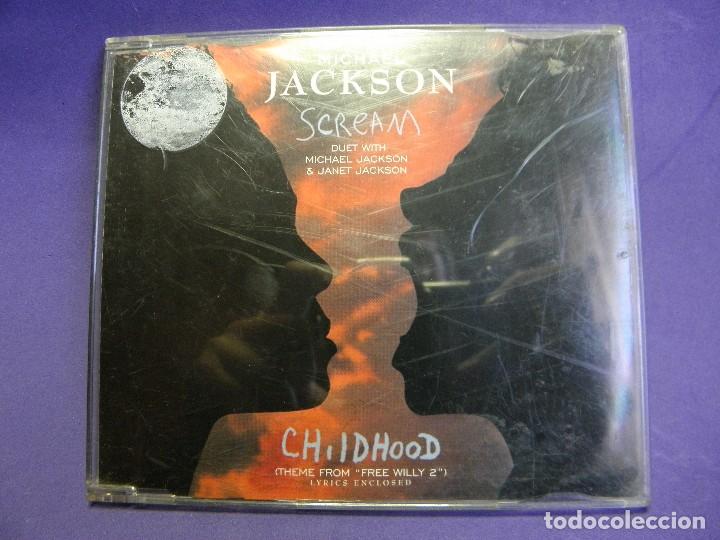 CDs de m&uacute;sica: CD SINGLE MICHAEL JACSKON & JANET JACKSON - SCREAM - Foto 1
