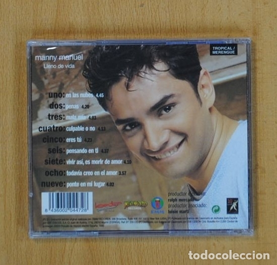 CDs de m&uacute;sica: MANNY MANUEL - LLENO DE VIDA - CD - Foto 2