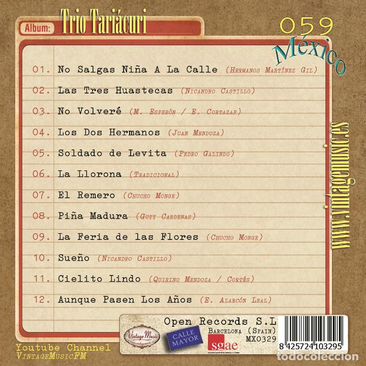 CDs de m&uacute;sica: TRIO TARIACURI. Colecci&oacute;n M&eacute;xico - N&ordm; 059/100 - Foto 2