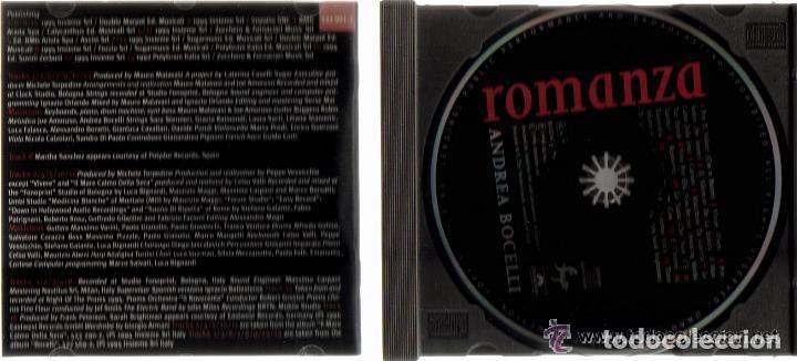 CDs de m&uacute;sica: CD - ANDREA BOCELLI - ROMANZA - 15 TEMAS - Foto 3