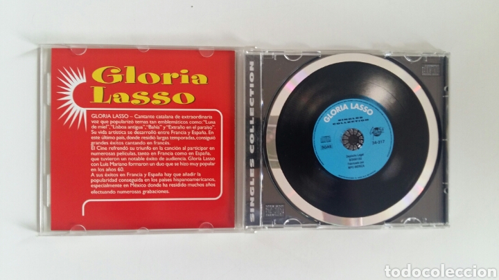 CDs de m&uacute;sica: (Sevilla) CD GLORIA LASSO. Singles Collection - Foto 2