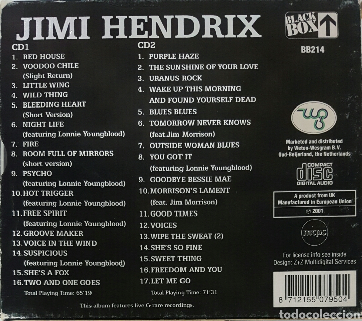CDs de m&uacute;sica: 2 Cds Jimi Hendrix Purple haze - Foto 2