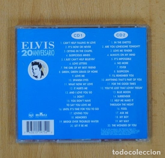 CDs de m&uacute;sica: ELVIS PLESLEY - 20 ANIVERSARIO - 2CD - Foto 2