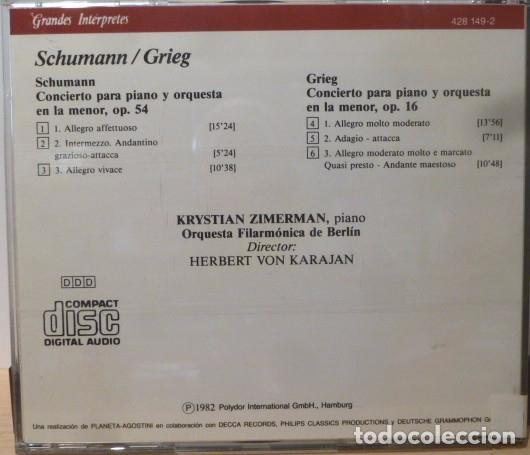 CDs de m&uacute;sica: SHUMANN - GRIEG - ZIMERMAN - KARAJAN - Foto 2