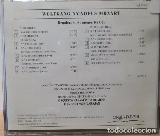 CDs de m&uacute;sica: MOZART - REQUIEM KV 626 - Foto 2