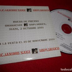 CDs de Música: ALEJANDRO SANZ MTV UNPLUGGED RUEDA DE PRENSA CD SINGLE 2001 PROMO. Lote 88787944