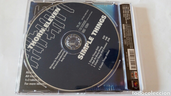 CDs de m&uacute;sica: Cd single promocional de Thorn.eleven. Simple things. 2001 - Foto 2
