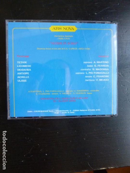 CDs de m&uacute;sica: TETIDE IN SCIRO. D. SCARLATTI. ARS NOVA  3CD - Foto 2