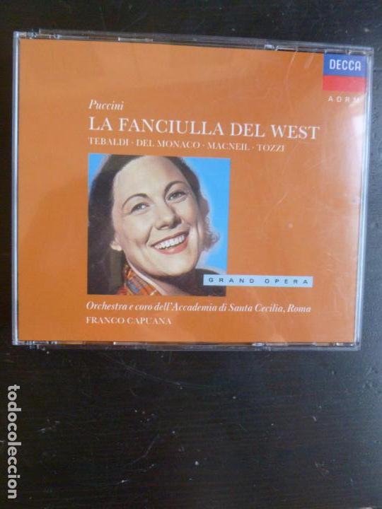 CDs de m&uacute;sica: LA FANCIULLA DEL WEST PUCCINI TEBALDI DEL MONACO DECCA - Foto 1