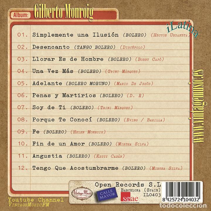 CDs de m&uacute;sica: GILBERTO MONROIG. Colecci&oacute;n iLatina - Foto 2