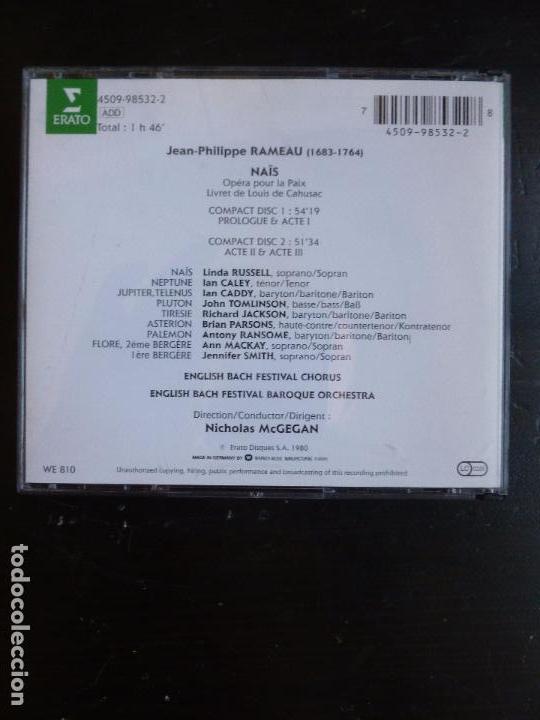 CDs de m&uacute;sica: RAMEAU/NAIS. NICHOLAS McGEGAN ERATO - Foto 2