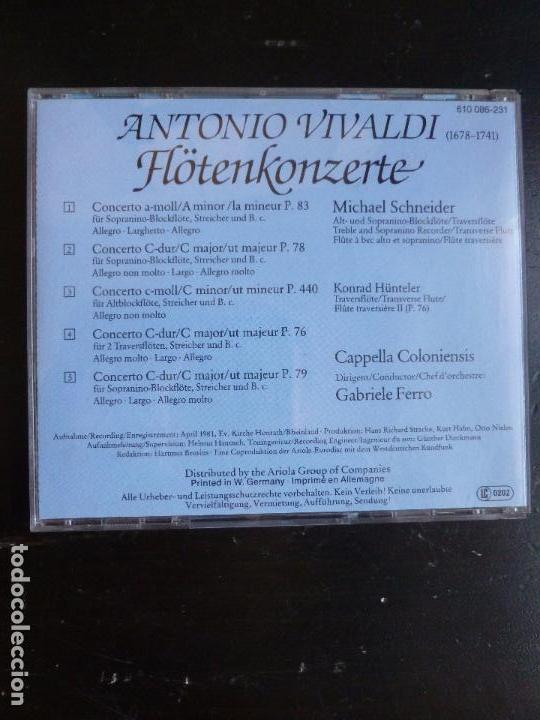 CDs de m&uacute;sica: HOTENKONZERTE.  VIVALDI. MICHAEL SCHNEIDER 1981 - Foto 2