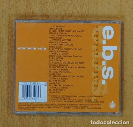 CDs de m&uacute;sica: ELLA BAILA SOLA - E.B.S - CD - Foto 2
