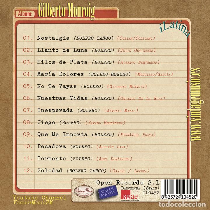 CDs de m&uacute;sica: GILBERTO MONROIG. Colecci&oacute;n iLatina - Foto 2