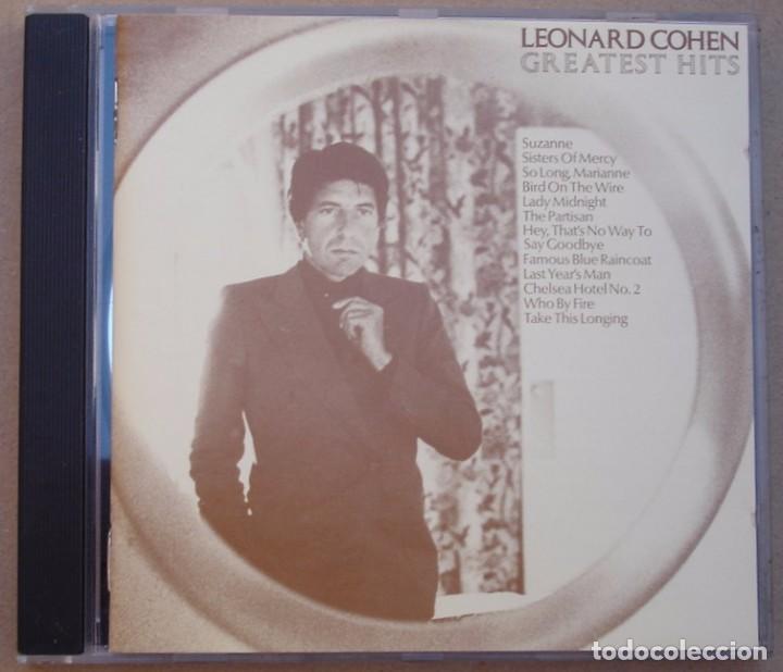CDs de m&uacute;sica: LEONARD COHEN - GREATEST HITS (CD) 12 TEMAS - Foto 1