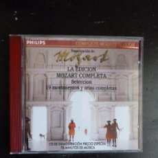 CDs de Música: 19 MOVIMIENTOS Y ARIAS COMPLETAS MOZART PHILIPS