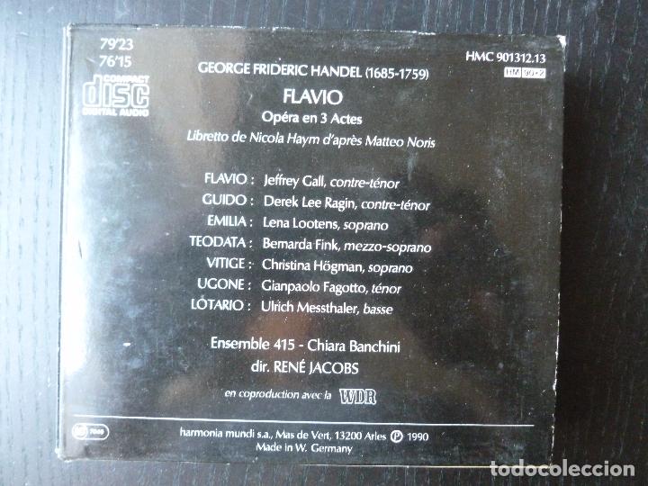 CDs de m&uacute;sica: HANDEL  FLAVIO RENE JACOBS WDR 1990 2CD - Foto 2