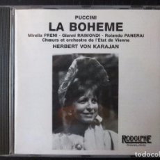 CDs de Música: LA BOHEME PUCCINI MIRELLA FRENI KARAJAN RODOLPHE 1988