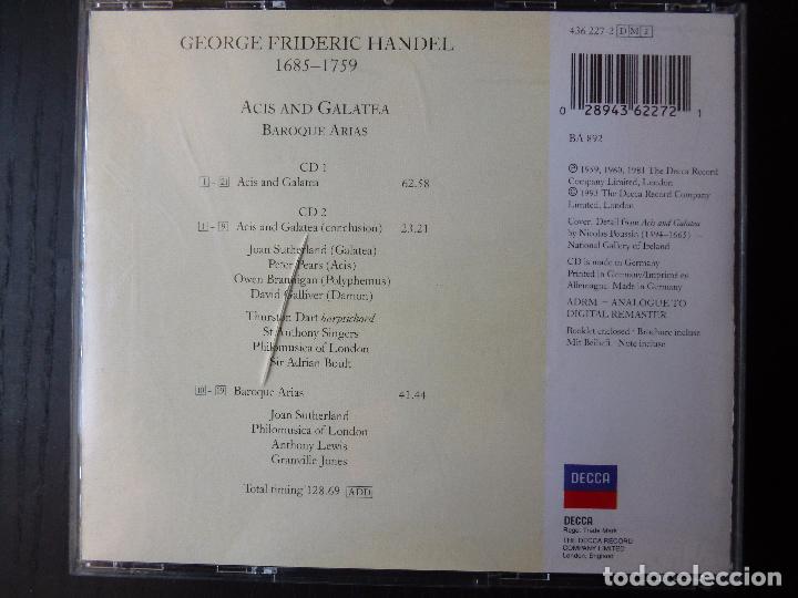CDs de m&uacute;sica: ACIS&GALATEA BAROQUE ARIAS. DECCA 2CD - Foto 2