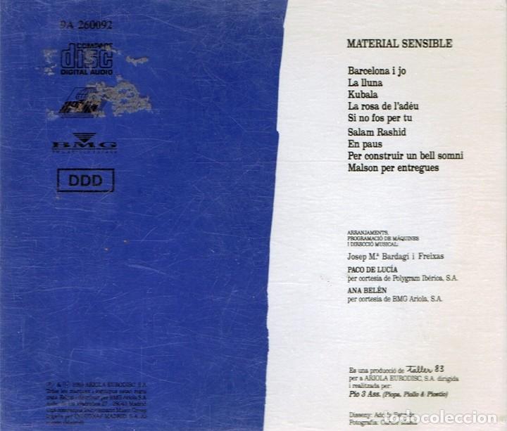 CDs de m&uacute;sica: CD JOAN MANUEL SERRAT &uml;MATERIAL SENSIBLE&uml; - Foto 2