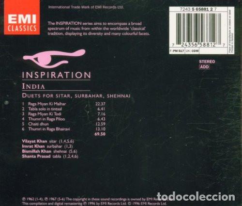 CDs de m&uacute;sica: Inspiration India - Foto 2
