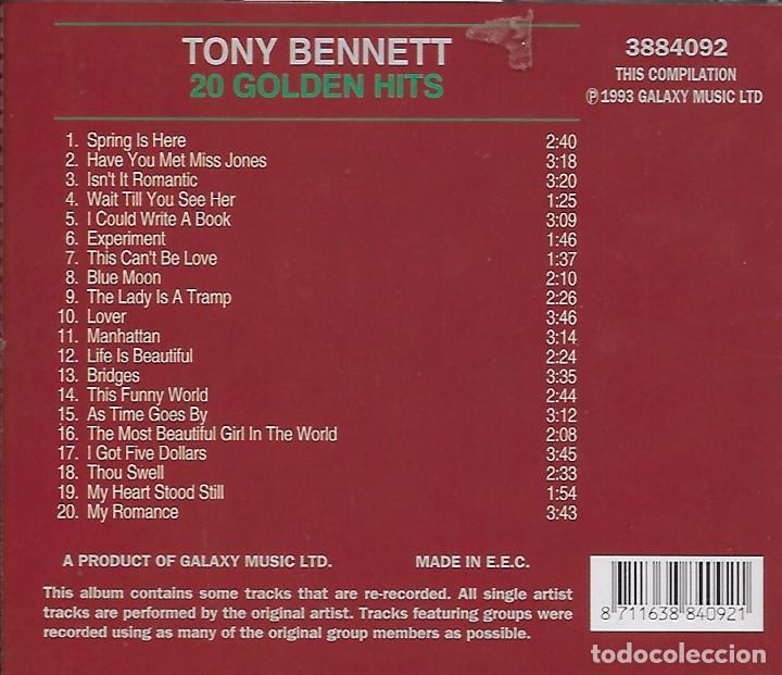 CDs de m&uacute;sica: TONY BENNETT. 20 EXITOS. CD - Foto 2