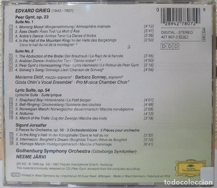 CDs de m&uacute;sica: PEER GYNT SUITES 1 & 2 - Foto 2