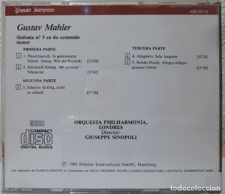 CDs de m&uacute;sica: MAHLER SINFONIA N. 5 - Foto 2