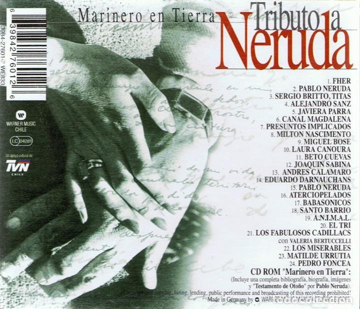 CDs de m&uacute;sica: CD MARINERO EN TIERRA TRIBUTO A NERUDA ( 2 CD) - Foto 2