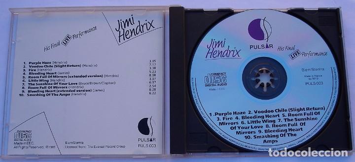 CDs de m&uacute;sica: JIMI HENDRIX - HIS FINAL LIVE PERFORMANCE (CD) 1989 - 10 TEMAS - Foto 2