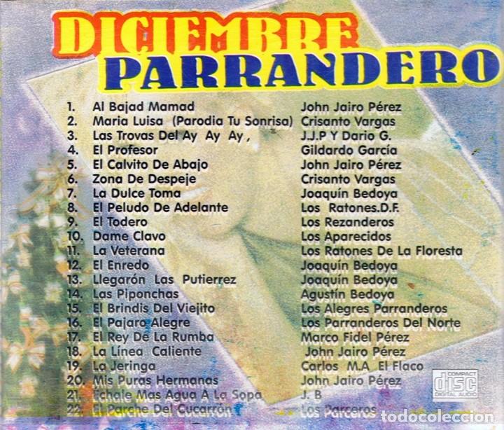 CDs de m&uacute;sica: CD DICIEMBRE PARRANDERO - Foto 2