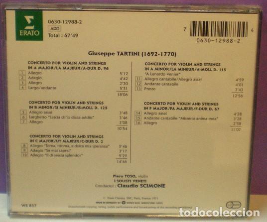 CDs de m&uacute;sica: Tartini - Violin Concertos - Claudio Scimone - CD - Foto 2