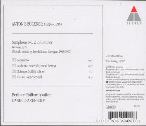 CDs de m&uacute;sica: Bruckner 2 Symphony - Barenboim - CD - Foto 2