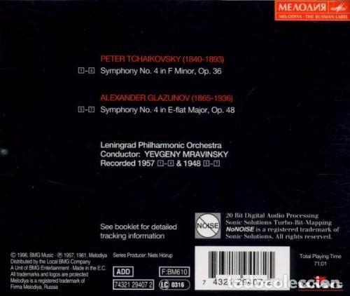 CDs de m&uacute;sica: Yevgeny Mravinsky - Tchaikovsky / Glazunov - CD - Foto 2