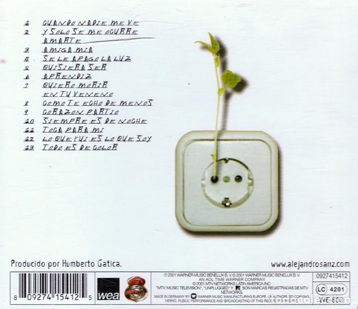 CDs de m&uacute;sica: CD ALEJANDRO SANZ UNPLUGGED - Foto 2