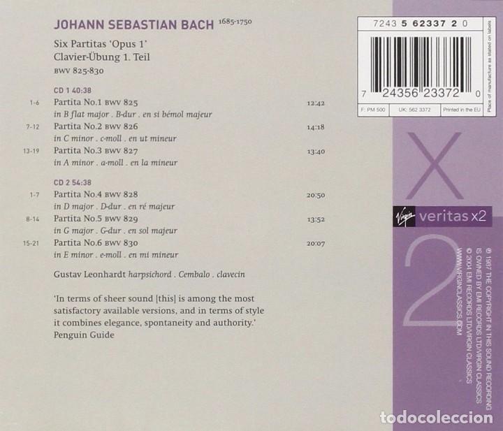 CDs de m&uacute;sica: Bach - Six Partitas - Gustav Leonhardt - 2xCD - Foto 2