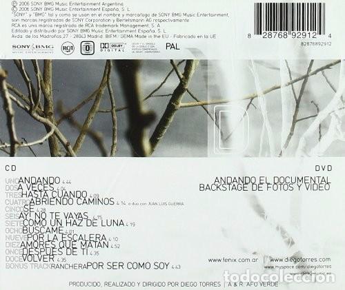 CDs de m&uacute;sica: Diego Torres - Andando - CD + DVD Precintado - Foto 2