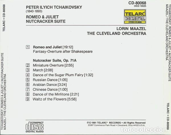 CDs de m&uacute;sica: Tchaikovsky - Romeo & Juliet / Nutcracker Suite - Lorin Maazel - CD - Foto 2