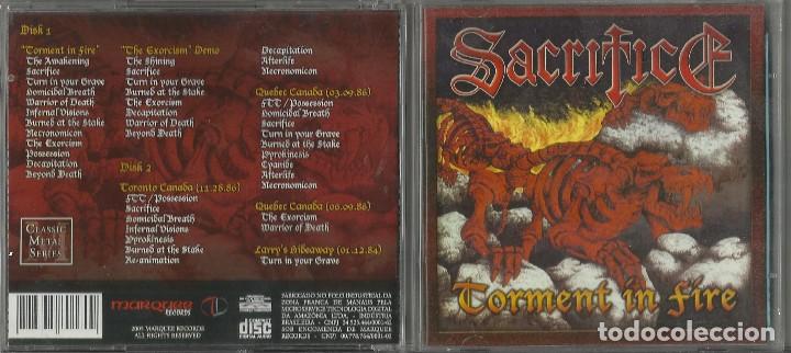 CDs de m&uacute;sica: Sacrifice doble cd Torment In Fire.brasil 2002 - Foto 1