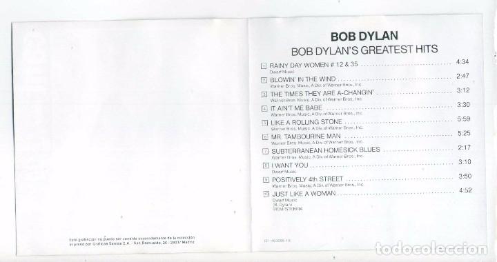 CDs de m&uacute;sica: BOB DYLAN, CREATEST HITS. CD. - Foto 2