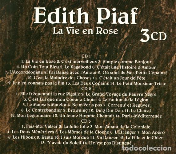 CDs de m&uacute;sica: Edith Piaf &lrm;&ndash; La Vie En Rose  3CDs  PRECINTADO - Foto 2