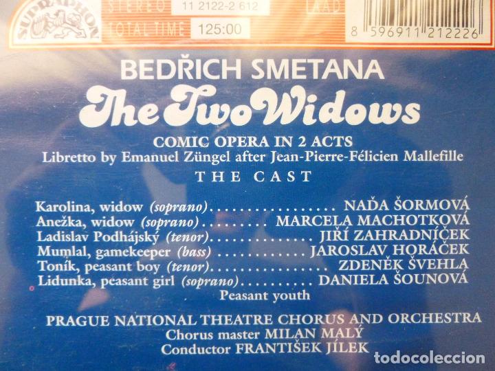 CDs de m&uacute;sica: SMETANA  THE TWO WIDOWS DVE VDOVY SUPRAPHON   1994  2CD - Foto 2